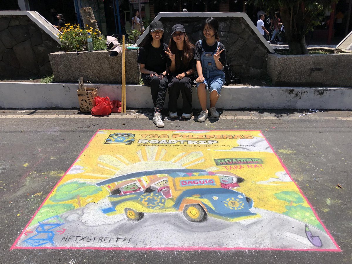 You can check the chalk art of @guhittalong with @Yggphroadtrip poster in session road, baguio city! 🌲 Our next roadtrip! Free free free sign up na! - lu.ma/rdtrpbaguio

Take a selfie #yggroadtrip2024 #biyahengweb3 🙏🫡🎉🚀 april 27!  @YieldGuild @NftxStreet