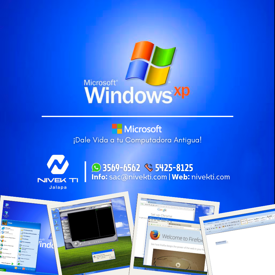 #WindowsXP
¡Dale Vida a tu Computadora Antigua! | Damos Soporte Técnico a Computadoras de 32Bits o de baja capacidad | 𝗗𝗲𝘁𝗮𝗹𝗹𝗲𝘀: 📷 3569-6562 | 𝗦𝗼𝗽𝗼𝗿𝘁𝗲: 📷 5425-8124 | Instalación en #Jalapa