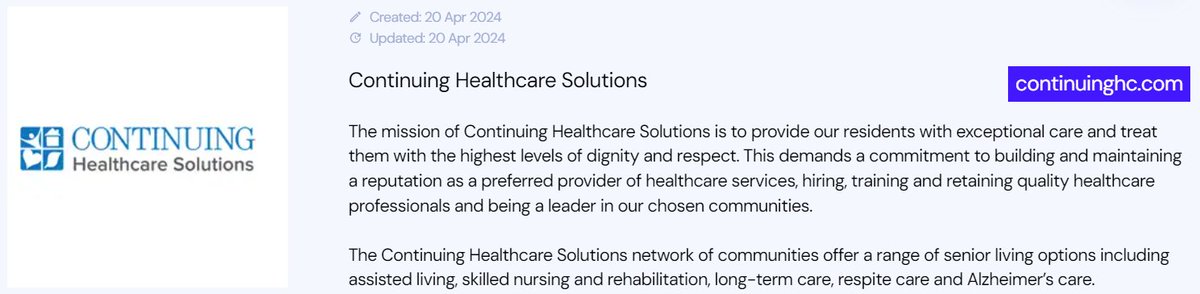 INC RANSOM #ransomware group has added Continuing Healthcare Solutions (continuinghc.com) to their victim list. #USA #incransom #cyberattack #darkweb #databreach #cti