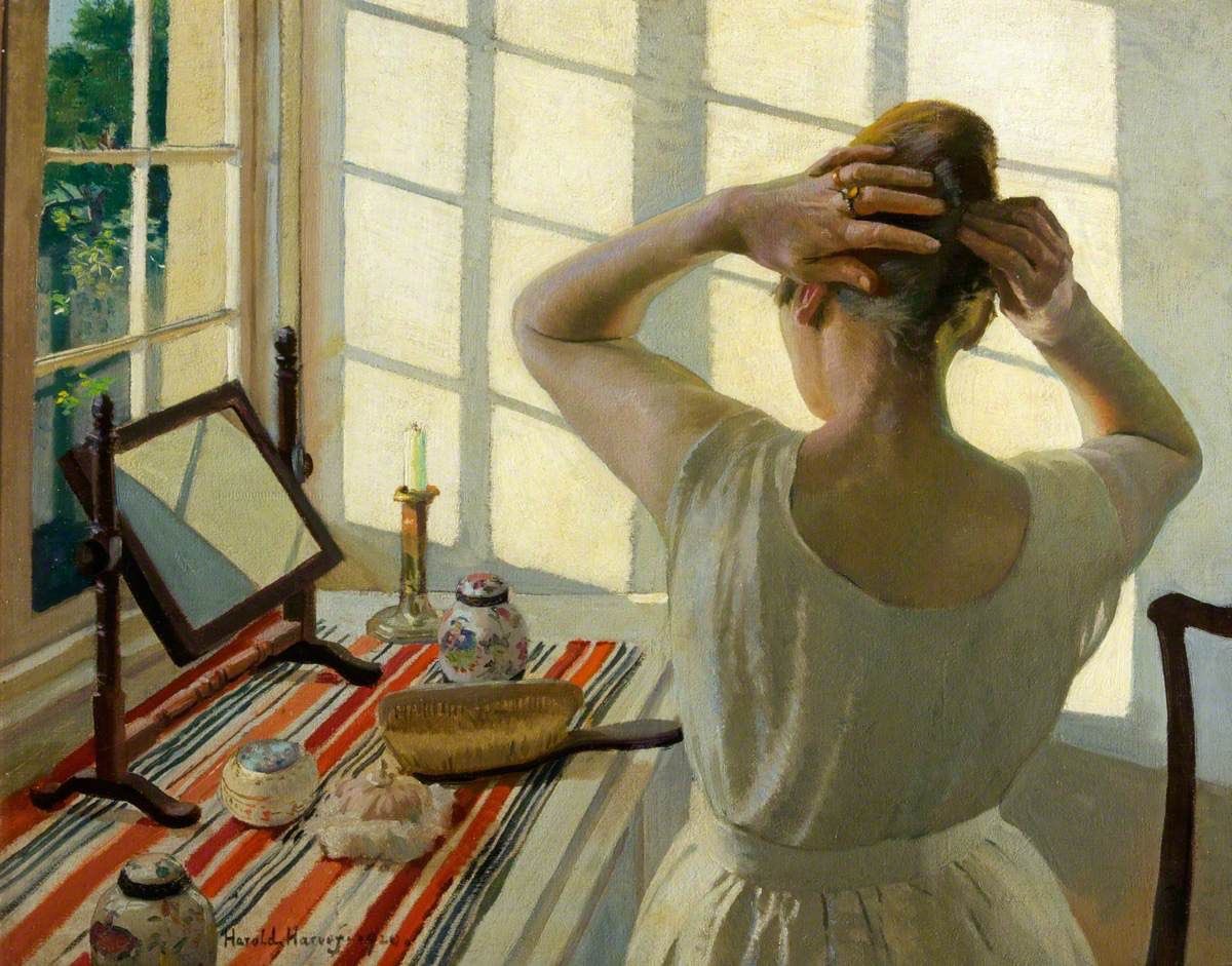 Harold Harvey,At the Dressing Table #goodmorning #21Aprile #BuonaDomenica