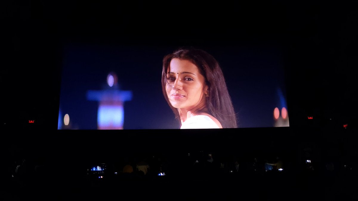 CineDreamers's tweet photo. #Ghilli - POV : The #Trisha character Dhanalakshmi is the Hero-Villi of the movie. After the scene from the meenatchi Amman Kovil scene, She got an idea that she can take revenge against a true lover Muthupaandi for her Two brothers death with the help of a poor ambitious Velu. But velu was unaware of it and he plans to help her in all possible ways. In Velu house she keeps on planning to get caught to velu's father. so that, there might be a face-off between Velu and Muthupaandi and velu could kill him. Unfortunately it doesn't happen. In the climax even though velu gets her into the airport, she thinks that her plan might fail ,so she comes back to the finals and gets caught. And then velu defeated Muthupaandi and there she succeeded in her plan.
#GhilliReRelease #Vijay #TrishaKrishnan #ReRelease #BlockBuster #Ghilli