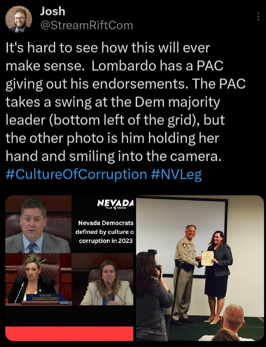 And here he is with the Senate Democrat majority leader that has helped push forward some of the most extreme legislation in Nevada's history.  #CultureOfCorruption #NVLeg #SD18 #BetterNVPAC #SD19 #SD11 #AD37 #AD35 #SeparationOfPowers
