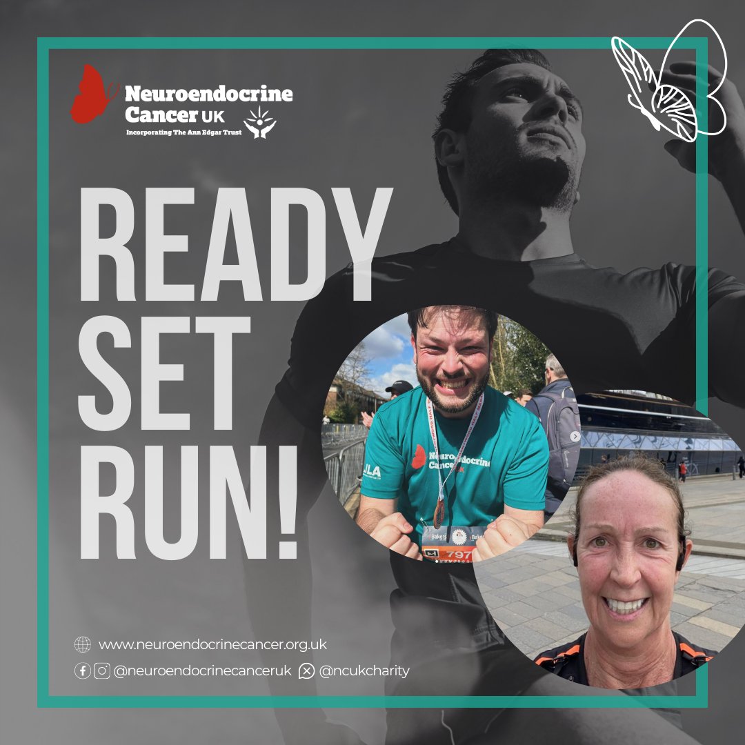 🏃‍♀️🏃‍♂️ Today's the day! Let's give a big shoutout to Hannah, Harry, and Trish as they take on the @LondonMarathon 🎉 They've dedicated their public ballot places to raise funds and proudly represent the #NeuroendocrineCancer community. Good Luck!!!