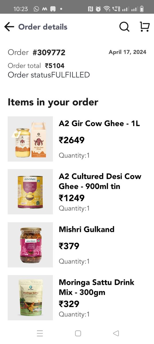 cpiyush2001's tweet photo. @Anveshan_farms May kindly check and do the Necessary action to be taken. Else I will escalate the issue. Need full refund https://t.co/UdKZKNUfZy