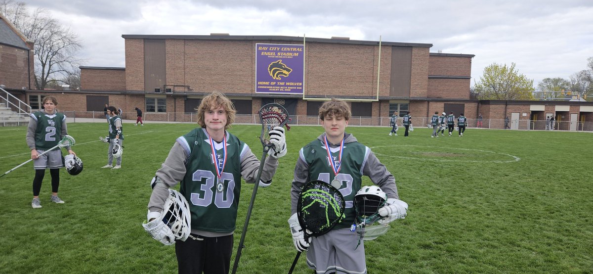 Never give up awards to Ian Hamman and Landon Mustonen.   Made tournament final, but Bay City Western takes the North/South Tournament Championship.