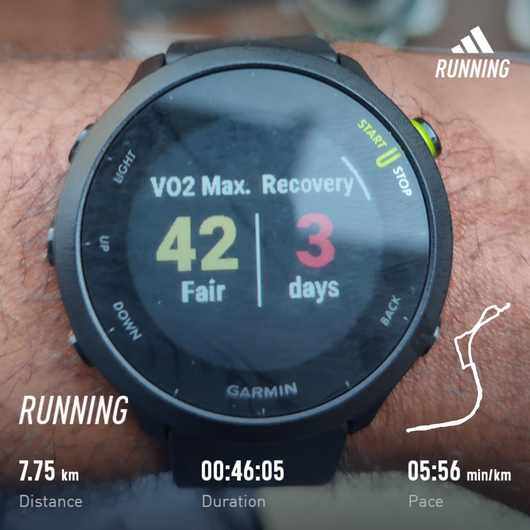 7.75km requires 3 days recovery?
Someone educate me 
Sunday Morning attempt 

#TrapnLos 
#FetchYourBody2024 
#RunningWithTumiSole 
#IPaintedMyRun 

@adidasrunning 
@Vitality_SA