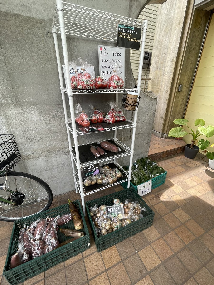 mito_m_kickoff's tweet photo. 今日のランチは #藤沢市 #長後 にあります #CafeBase さんにて パスタを頂きました
店先には 藤沢産の野菜も販売していました https://t.co/yCFYJi9pJK