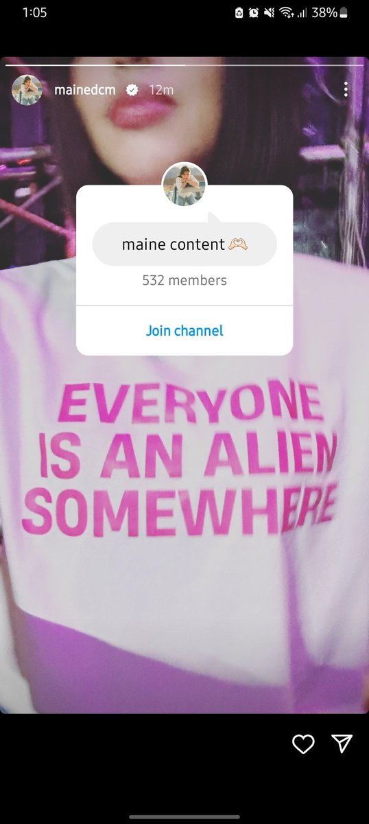 Finally! @mainedcm created her Instagram Broadcast channel! ✨️ Join for more 'Maine Content' 🫶🏻 #MaineMendoza