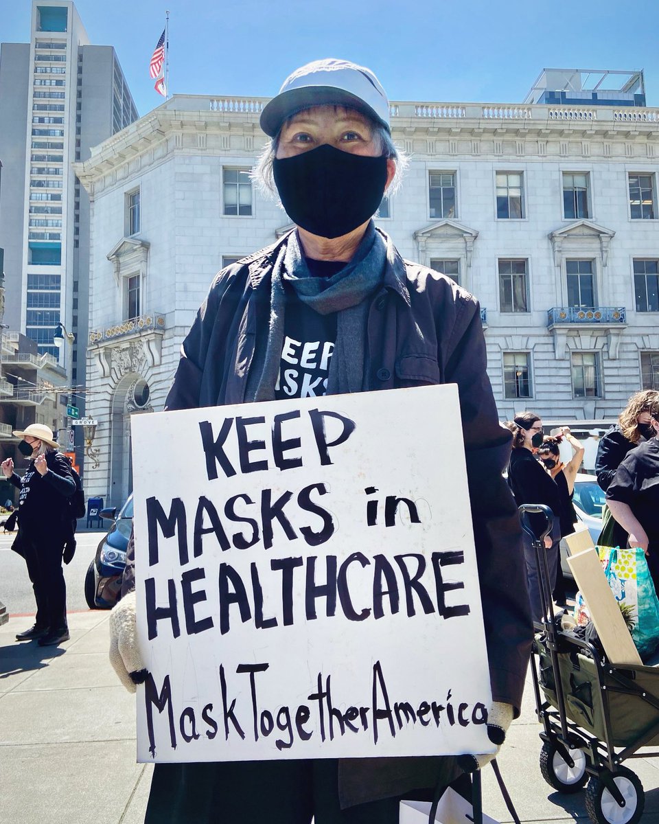 Retired RN Sylvia G. Corrales at the 4/16 peaceful rally at @SF_DPH  to demand mask requirements for healthcare settings. 

Sylvia was interviewed by @MsJulieSLam 

instagram.com/p/C57XKmfsbJb/

#KeepMasksinHealthcare
