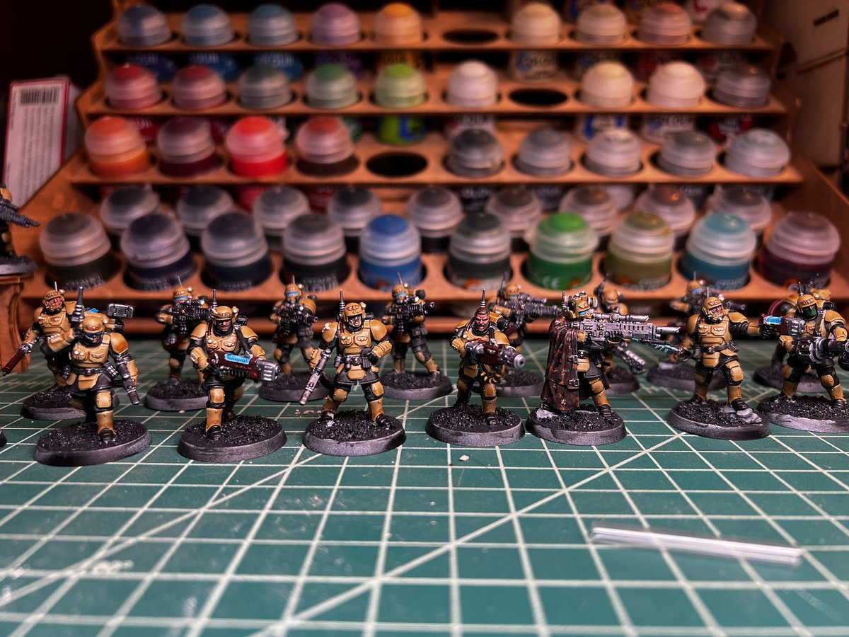 Still a good ways left to go but this squad of kasrkin are finally coming together. #kasrkin #KillTeam #warhammer40k