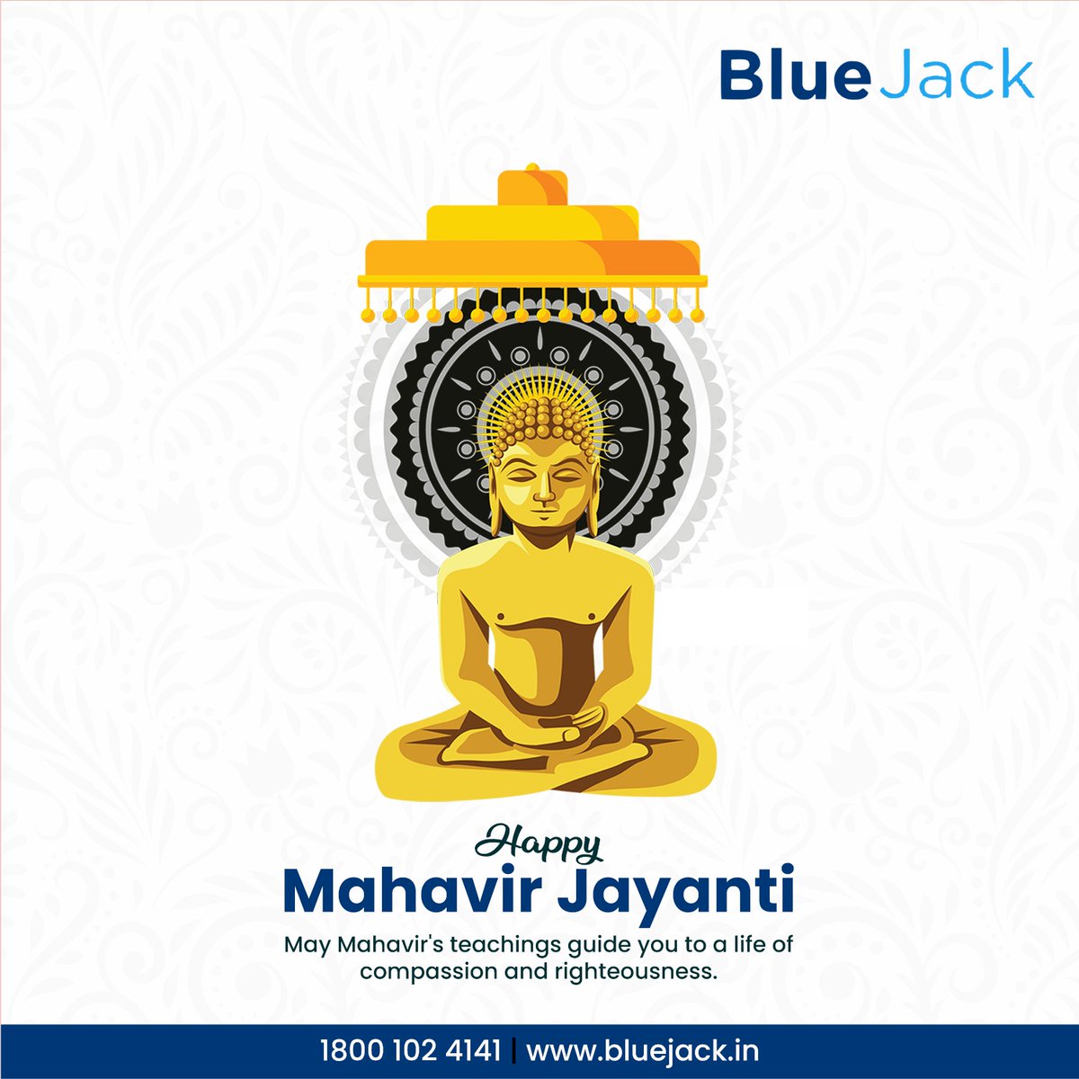 BlueJackAuto's tweet photo. Mahavira Jayanti celebrates the birth of Lord Mahavira, the 24th Tirthankara of Jainism, known for his teachings on non-violence, truthfulness, and spiritual discipline. His principles continue to inspire millions to live a life of compassion and righteousness. https://t.co/PGatQFu3oy