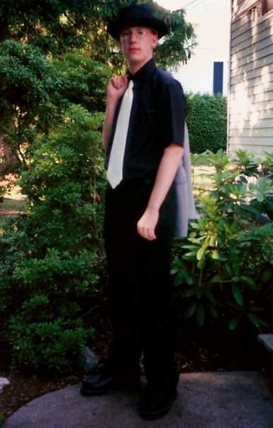 QT with a much younger you 'As far back as I can remember, I always wanted to be a gangster.' (Me heading to my 8th Grade Dance with no date and no prospects, but I fully put this ensemble together.)