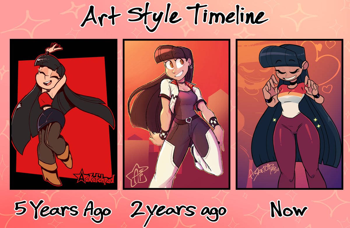 my art journey across the years. Lots of experiments and style switching