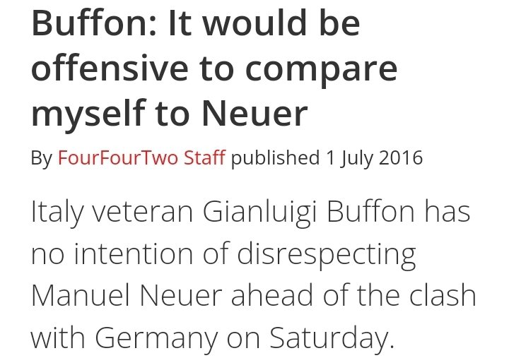 Buffon knew since 2016 who the GOATkeeper is. Hats off to him for that