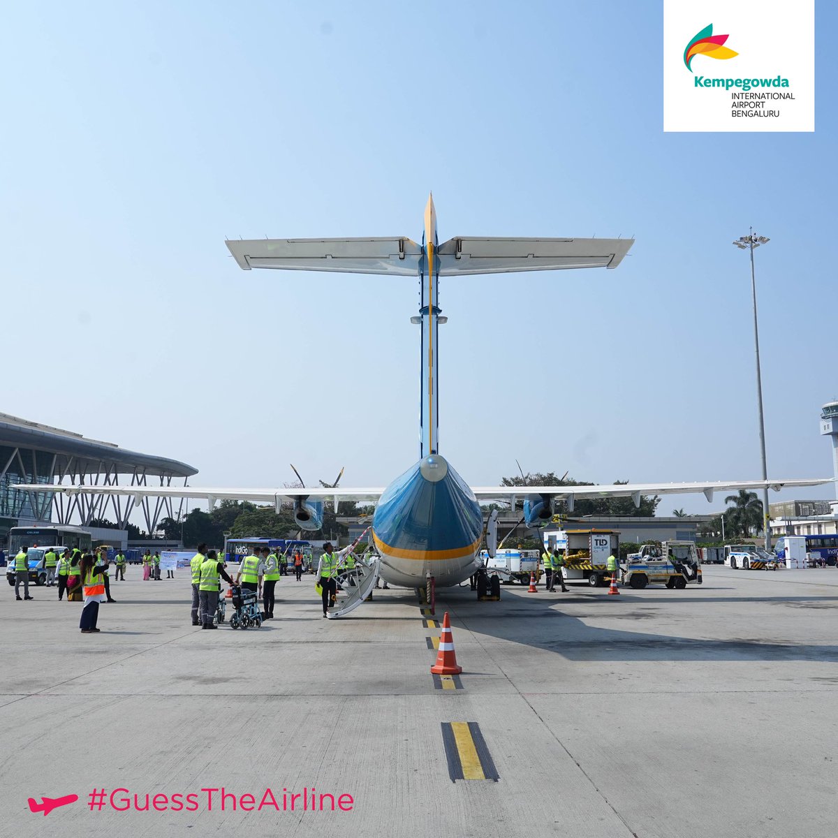 Have you spotted this new airline at BLR Airport? #BLRAirport #GuessTheAirline #aviation #avgeek