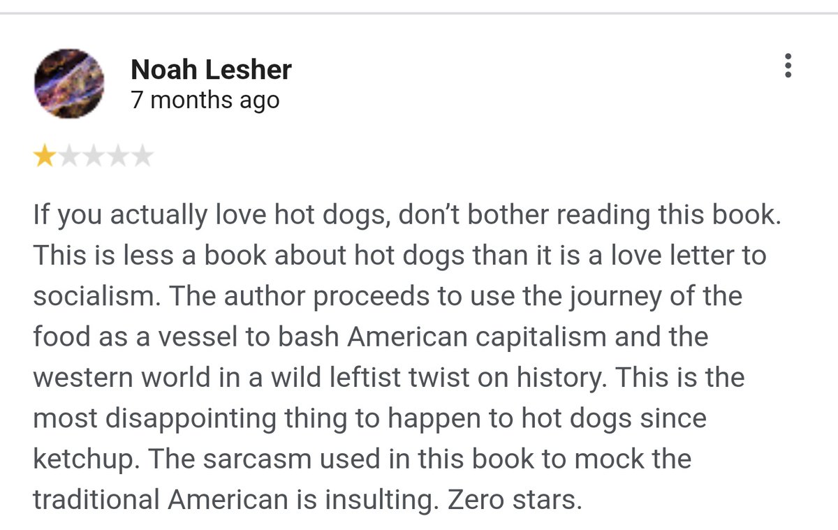 I looked up @jamieloftusHELP's Hot Dog book, and I bought it solely based on this negative review