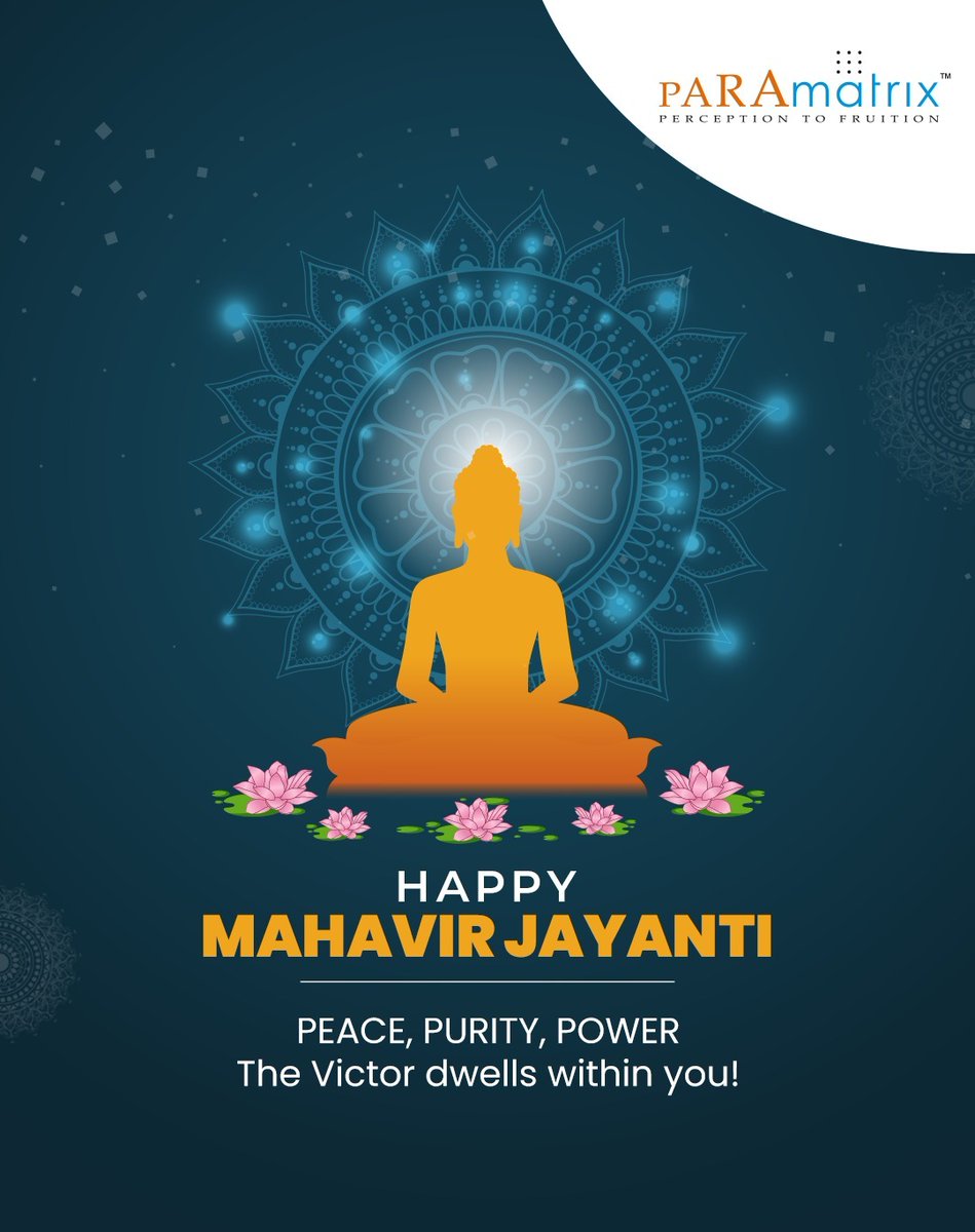 paramatrix's tweet image. Peace, Purity, and Power. 🌷✨

As we celebrate Mahavir Jayanti, let&apos;s embrace the spirit of serenity and strength. The path to enlightenment lies within each of us. Wishing everyone a harmonious and reflective day. 

#MahavirJayanti #Paramatrix