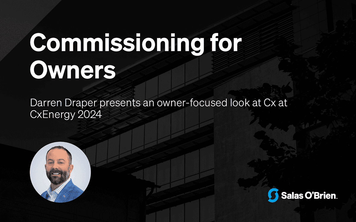 Join Salas O'Brien's Darren Draper at #CxEnergy2024 in San Diego on May 2nd for an owner-focused look at Cx. Get details and registration link: bit.ly/3U3wUlE