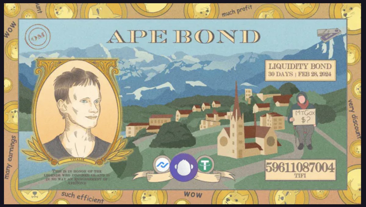 Have you ever saw the golden #VitalikButerin on #TiFi Bond NFT? The more you proceed in a single bond buy, the higher chance you will get the valuable #NFT. Buy #TiFi Bond now 👉 apebond.click/TIFI @ApeBond #TiFiToken