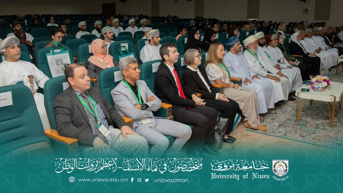 unizwaoman's tweet photo. The University of Nizwa inaugurated its 1st Annual English Language Conference, titled "Navigating the Digital of ELT in Oman," under the patronage of His Excellency Abdullah Mohammed Al Sarmi, State Council Member. https://t.co/drEB210cJJ