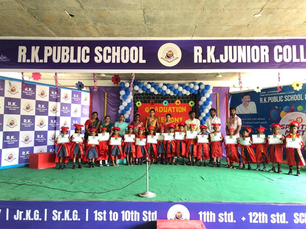 Graduation Ceremony of Kindergarteners in R.K. Public School. 'The Graduation Ceremony of Kindergarteners  is a time to celebrate new beginning and say goodbye to everything that has given you a reason to smile. It is the warm memories of the past and big dreams for the future.”