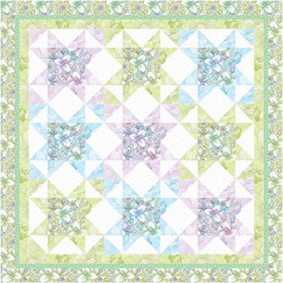 #Stunning Mums in a Row #QuiltKit Create a stunning #quilt today with this #quiltkit. Check out SewStephStudios #Floralprint #quiltingcotton soft #pastelshttps://buff.ly/3uJD0gL buff.ly/3RJTyy6