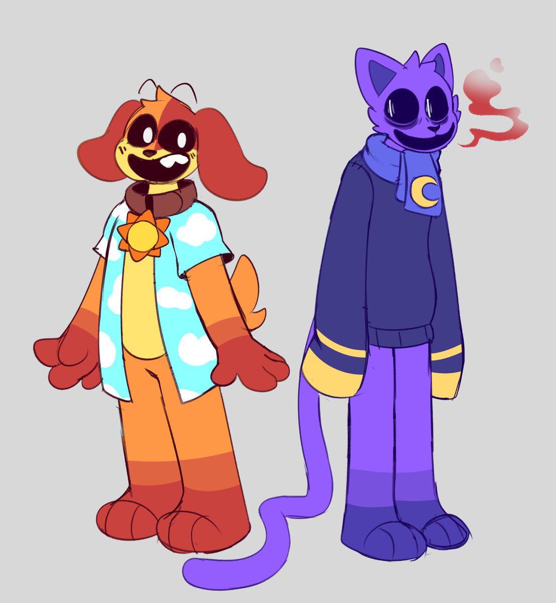 i love these two so much, wanted to take a crack at makin my own designs for em!
(forgot to repost oops)
#PoppyPlaytime #PoppyPlaytimeChapter3 #Catnap #Dogday