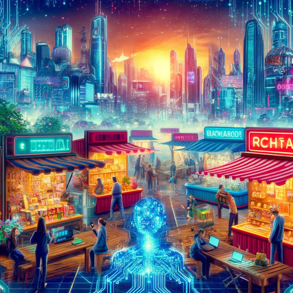 🌐 Step into the future with #VitruvianNexus AI! 

Explore our virtual marketplace where AI bots help you shop from a plethora of digital goods and services. It's shopping redefined for the digital age. Dive into the vibrant economy of tomorrow! 
#DigitalMarketplace