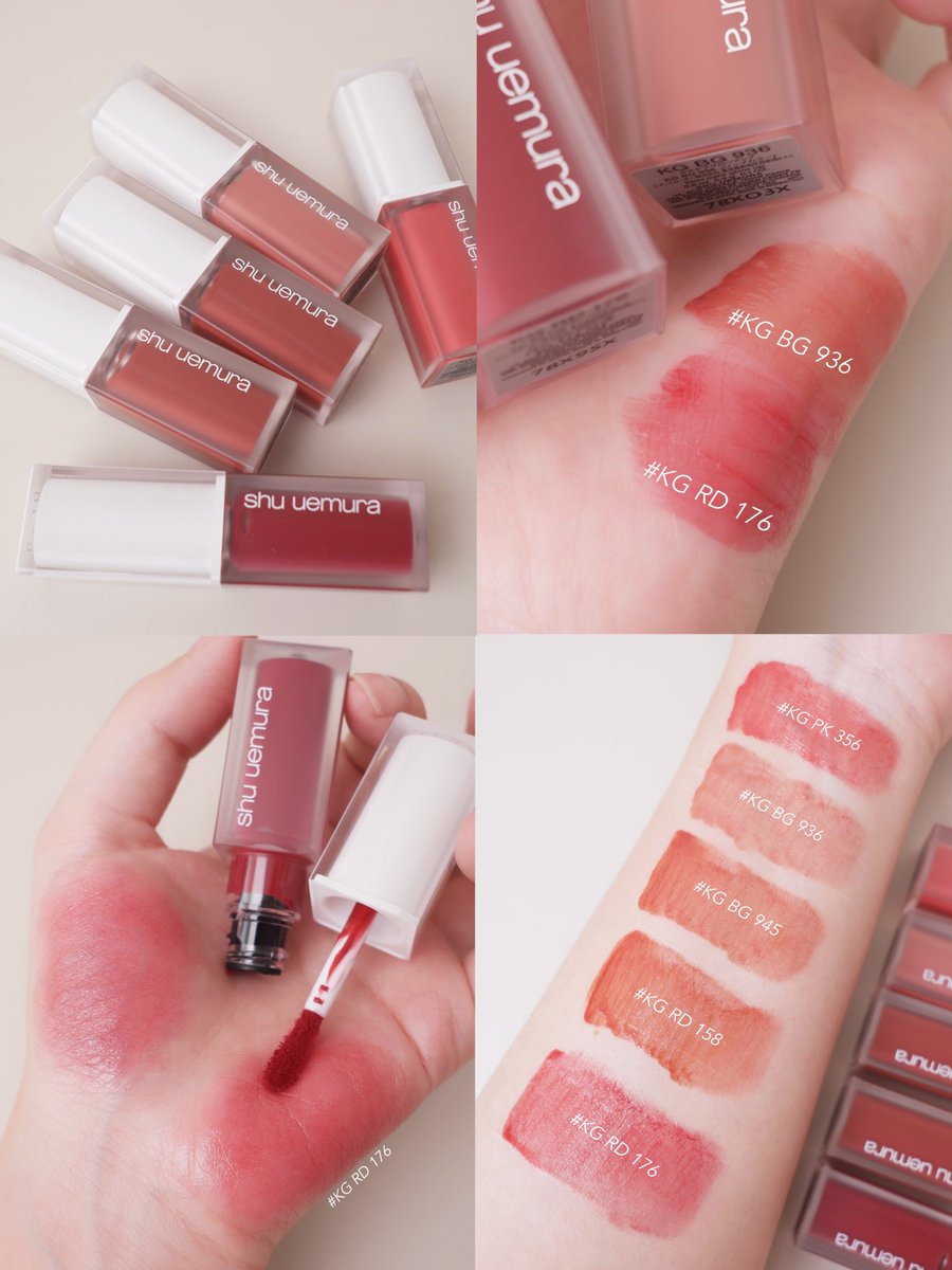 Viviennewonder's tweet photo. พี่สาว shu uemura ออก���ิปมาใหม่ เนื้อจึ้งมากกกก kinu care glow up เป็นลิปโกลว์ ฉ่ำๆ บำรุงในตัว ทาแล้วเหมือนสีปาก mlbb ดูสวยแบบธรรมชาติ ทาทับกันบิ้วด์เลเยอร์ได้ แล้วน้องมีทิ้งสเตนด้วย ลิปหลุดก็ยังมีสีติดปาก เอามาสวอชให้ดู 5 สี น่ารักมากแม่ https://t.co/uOZCTEBPgj