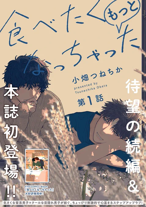 ੈ✩.𝑩𝒍𝒐𝒐𝒎 ੈ✩『食べたくなっちゃった もっと』小畑つねちか()気さくな輩系男子クールな目隠れ男子が紡ぐ、ちょっぴり刺激的で心温まるステップアップラブ、待望の続編第2話配信中第1話無料配信中 