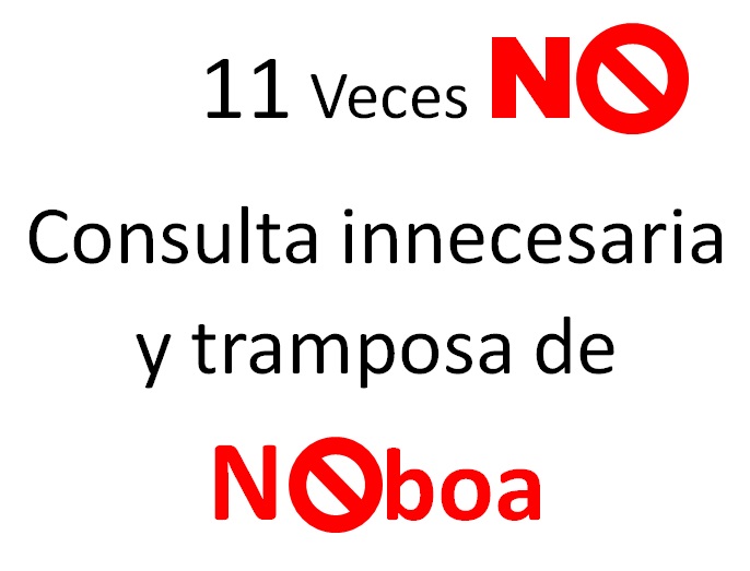 ¡NO!... A mi no me engañan, por eso #TodoNo #11VecesNO #11VecesNoALaConsulta 
#NOboaNO #NoboaEsPeorQueLasso #NoboaNUNCAMAS #EcuadorEnTinieblas #ecuadorbajoelfascismo #NoboaMiente #noboafachocaprichoso