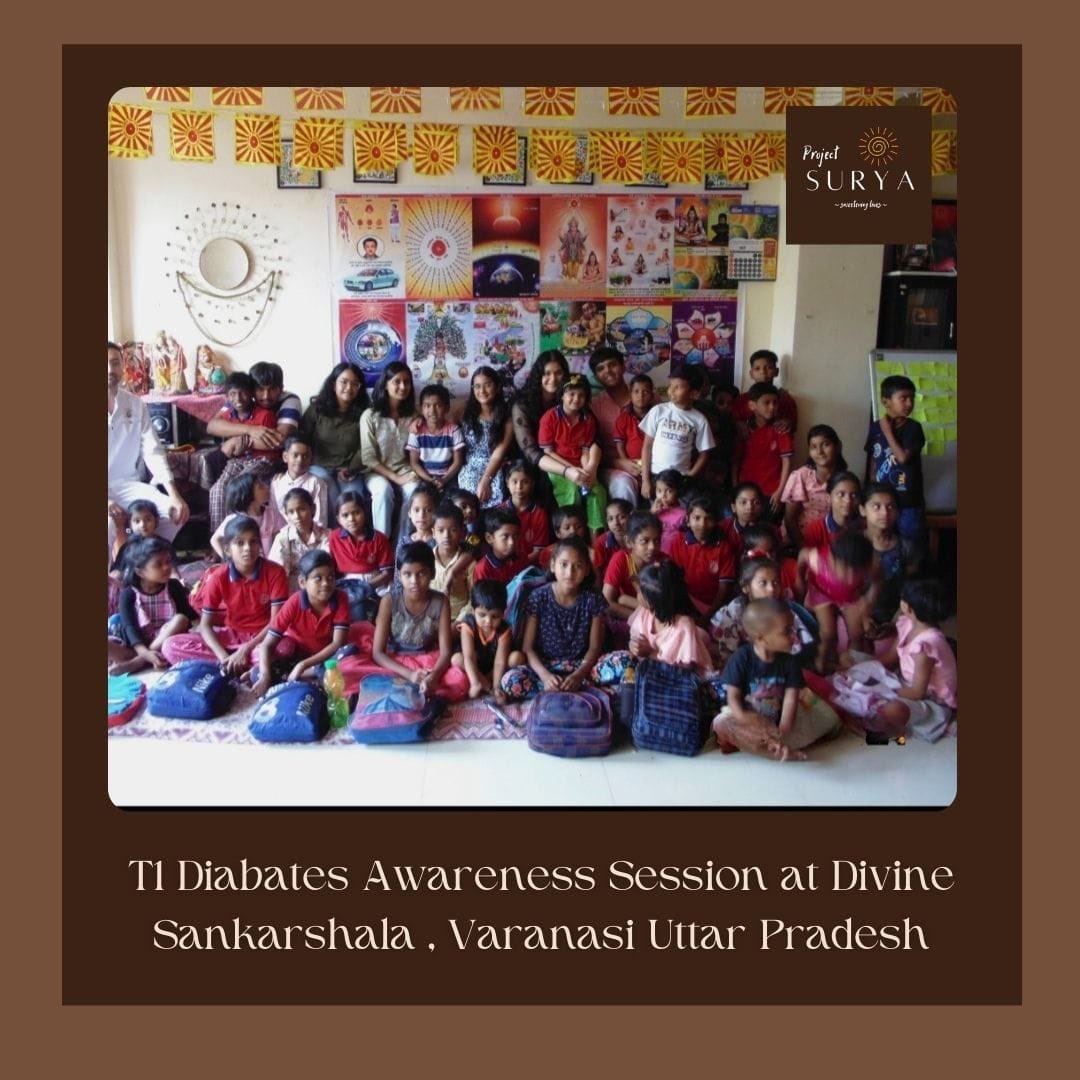 project_surya_'s tweet photo. Thrilled to share the incredible impact of our recent type 1 diabetes session at Divine Sankarshala, Varanasi, Uttar Pradesh! 🌟 Our team held an interactive and information session, empowering 50 kids with invaluable knowledge. Together, we're making a difference! 
🤎💫 https://t.co/JR95PjU6vN