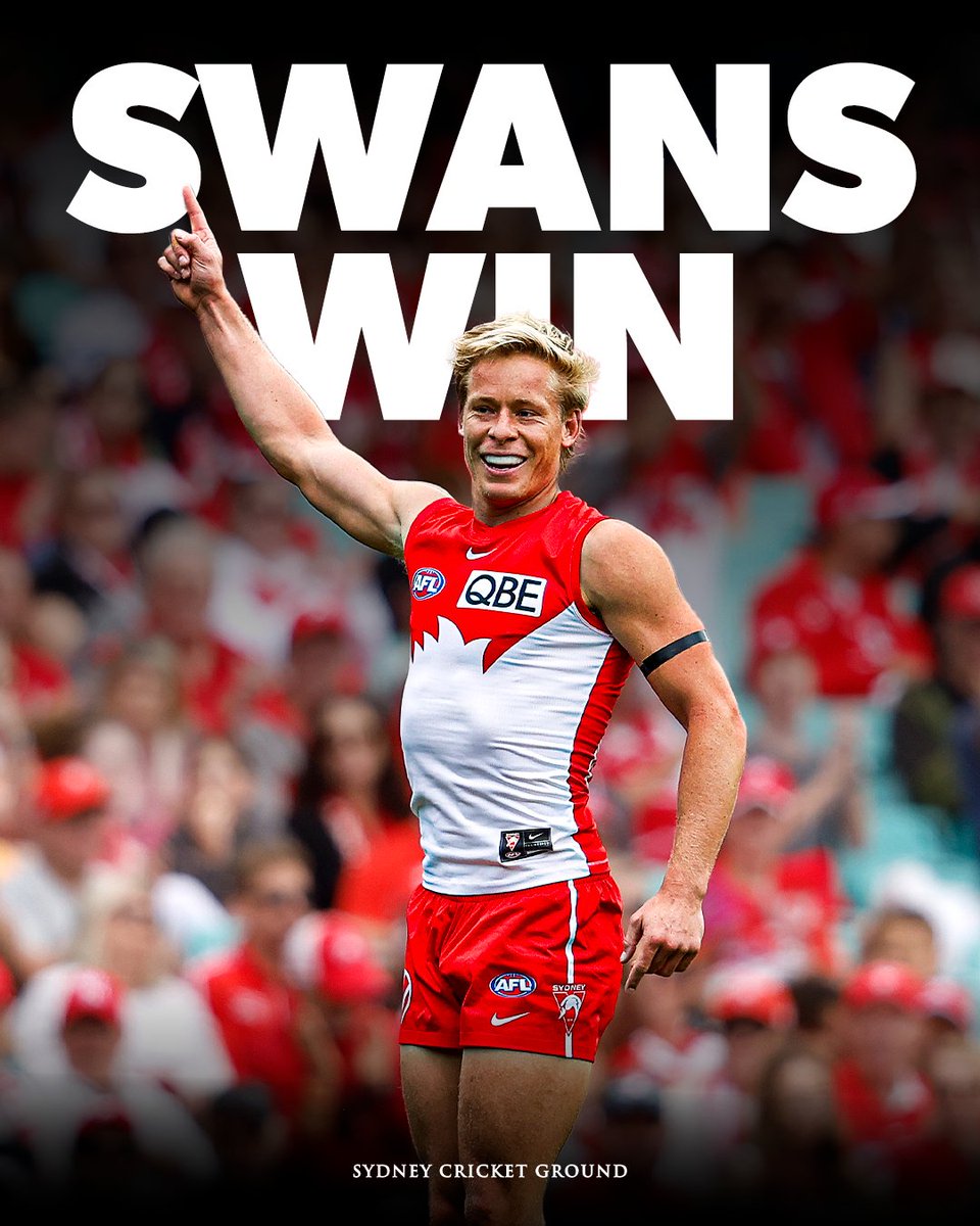 That's 3 wins from 3 at the SCG @sydneyswans 👏