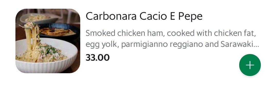 Considering how much this plate of pasta costs, you'd think they'd know enough about Italian dishes to not put these two names together. It's like cobbling laksa Penang and laksa Johor into one name.