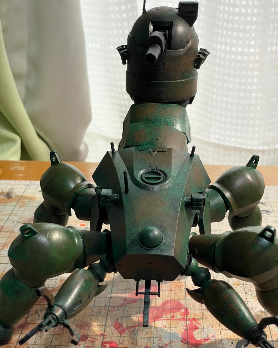 page46306999's tweet image. HAW206 PROTOTYPE.
配備前と配備後みたいな感じになっちゃいました。
イメージ通りに出来ました。
いやぁ〜筆塗り難しいけど、面白いですね〜。
時間忘れて没頭しちゃいました。
#standalonecomplex 
#HAW206PROTOTYPE 
#コトブキヤ
#筆塗り