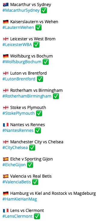 💰💰💰💰💰

An outrageous day of winners for Premium members yesterday as we smashed a 12/12 clean sweep 🧹 

Today is your LAST DAY to take up the enormous 80% OFF offer. 

Fancy joining for a fiver?   

1. Join the Premium service via t.me/WLBGold_bot. 
2. Pay the