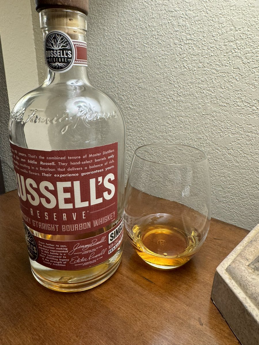 Well done @WildTurkey. Russell’s Reserve 10 year Single Barrel is an explosion of rich caramel, toffee, oak and tobacco. A great pour after a looooonnnggggg week. #Winning