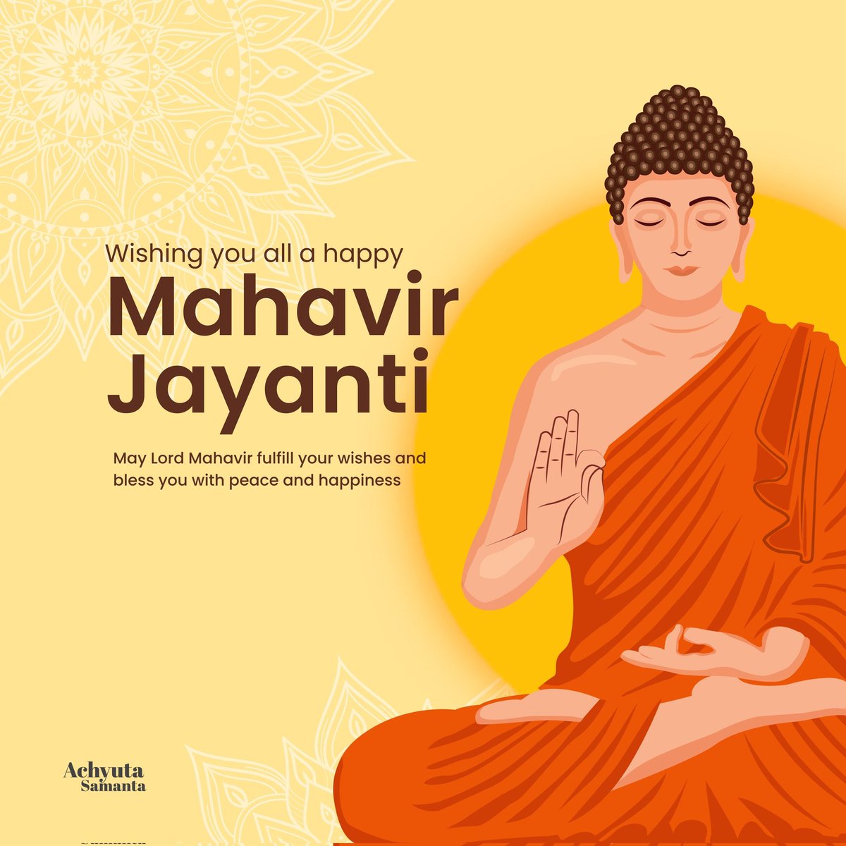 Tributes on the auspicious occasion of Mahavir Jayanti, commemorating the teachings of Lord Mahavir on non-violence, truth, and compassion. May his timeless wisdom guide us towards a path of peace and enlightenment.