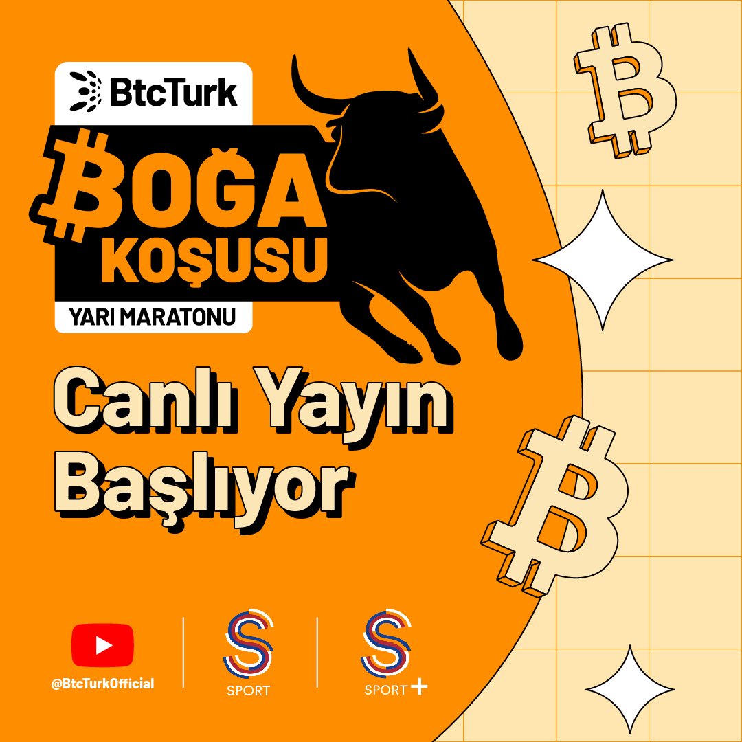 BtcTurk Boğa Koşusu Yarı Maratonu'nu @ssporttr, @ssportplustr ve bio'muzdaki linke tıklayarak BtcTurk YouTube kanalından canlı olarak takip edebilir ve bu heyecana ortak olabilirsiniz. 🏃🏻‍♂️🏃🏻 Canlı yayını izlemek için: youtube.com/live/oxlm5yffK… #BtcTurk #HepDahasıVar