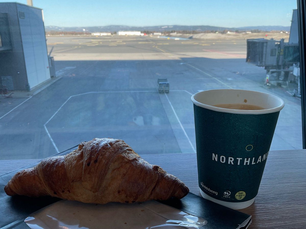 Early morning coffee at Oslo Airport on my way to Brussels, and Antwerp, Belgium to present our new #hcldomino based solution for airport ground handlers. It all happens at the Engage2024 conference the next days. #engage24