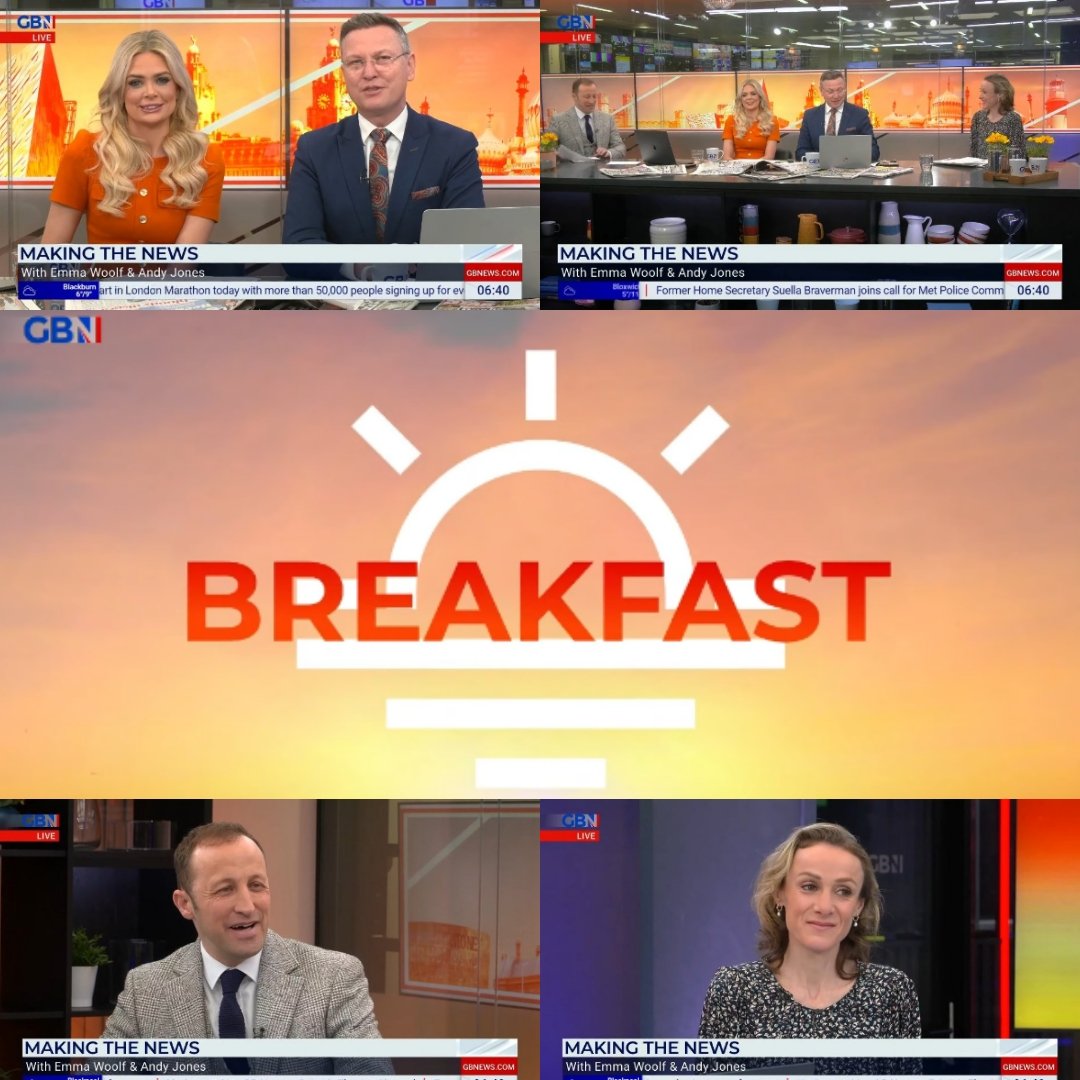 Happy Sunday! For Making the News, @EJWoolf and @Andyjoneswrites joins #BreakfastwithStephenandEllie now on @GBNEWS. Repost if you watch or listen. #GBNews #GBNewsBreakfast @StephenGBNews @elliecostelloTV @GBNUpdates