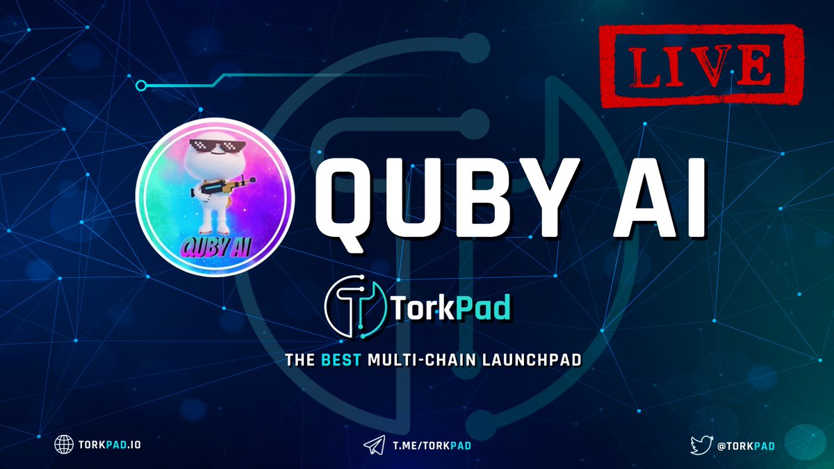 🔥 QubyAi IDO IS LIVE NOW 🔥 Hurry up, our friends. The IDO is only open for 48 hours, so take this opportunity now or never! ✔JOIN NOW: torkpad.io/pool/qubyai ⏰ DURATION: 21st April, 6 AM UTC - 23rd Jan, 6 AM UTC @QuByAigames is under Secured IDO #TorkPad #QuByAi #Live…