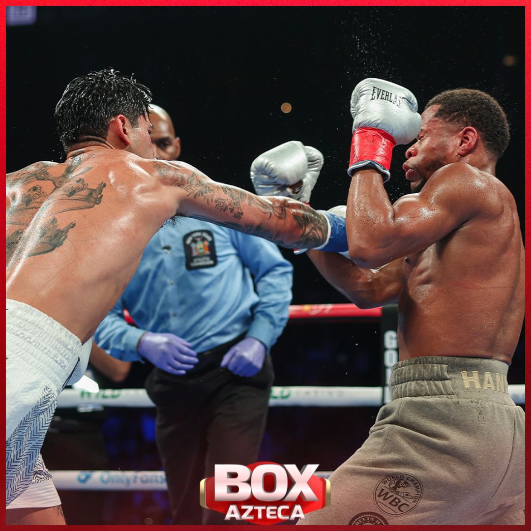 ¡Vaya exhibición de 'King Ry'! 👊

Así se vivió el triunfo de Ryan Garcia sobre Devin Haney en el Barclays Center de Nueva York.

#BoxAzteca 🥊 #HaneyGarcia 

🔴 Los detalles: t.ly/LLxEQ