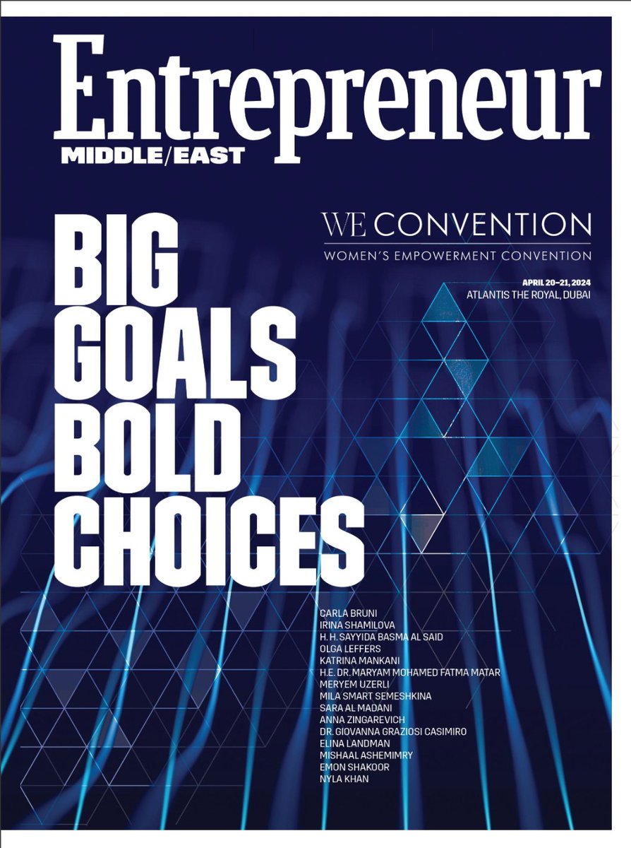 Day 2 of #WEConvention gets started in a short while at Atlantis The Royal in #Dubai--check out our selection of the many accomplished women you can see at the event in this special edition of Entrepreneur Middle East: issuu.com/entmagazineme/… #women #UAE