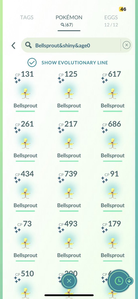 FlamingHuman's tweet photo. Bellsprout community day recap!

🪝 1478
✨ 67
💯 1
XLs: 2108
Stardust: 982k (w/ stacked research)

Officially completed my undergrad today and was my last community day on campus. It was fun! Let’s see where life takes me now 🫡

Also…69 total shinies on 4/20 🤔

#PokemonGO https://t.co/HLOgBHxPzx