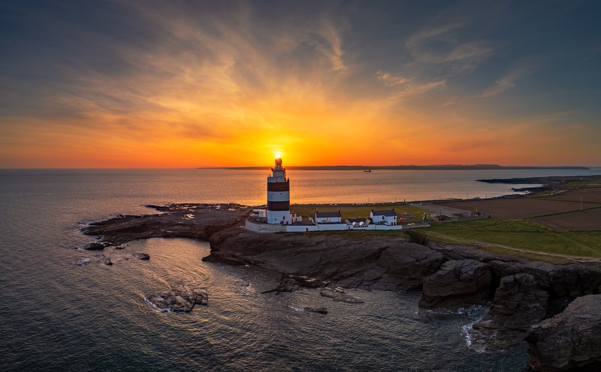 I was greeted with a lovely sunset for my first visit to Hook Head yesterday. #wexford #sunset #ireland