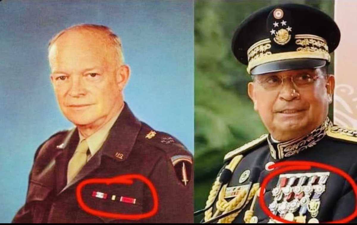 Samuel_Pena_G's tweet photo. Las diferencias de ganar la ll Guerra Mundial por parte del Gral. Eisenhower y las medallas ganadas por los trabajos y licitaciones de la administración de AMLO https://t.co/bf7o1cuAhN