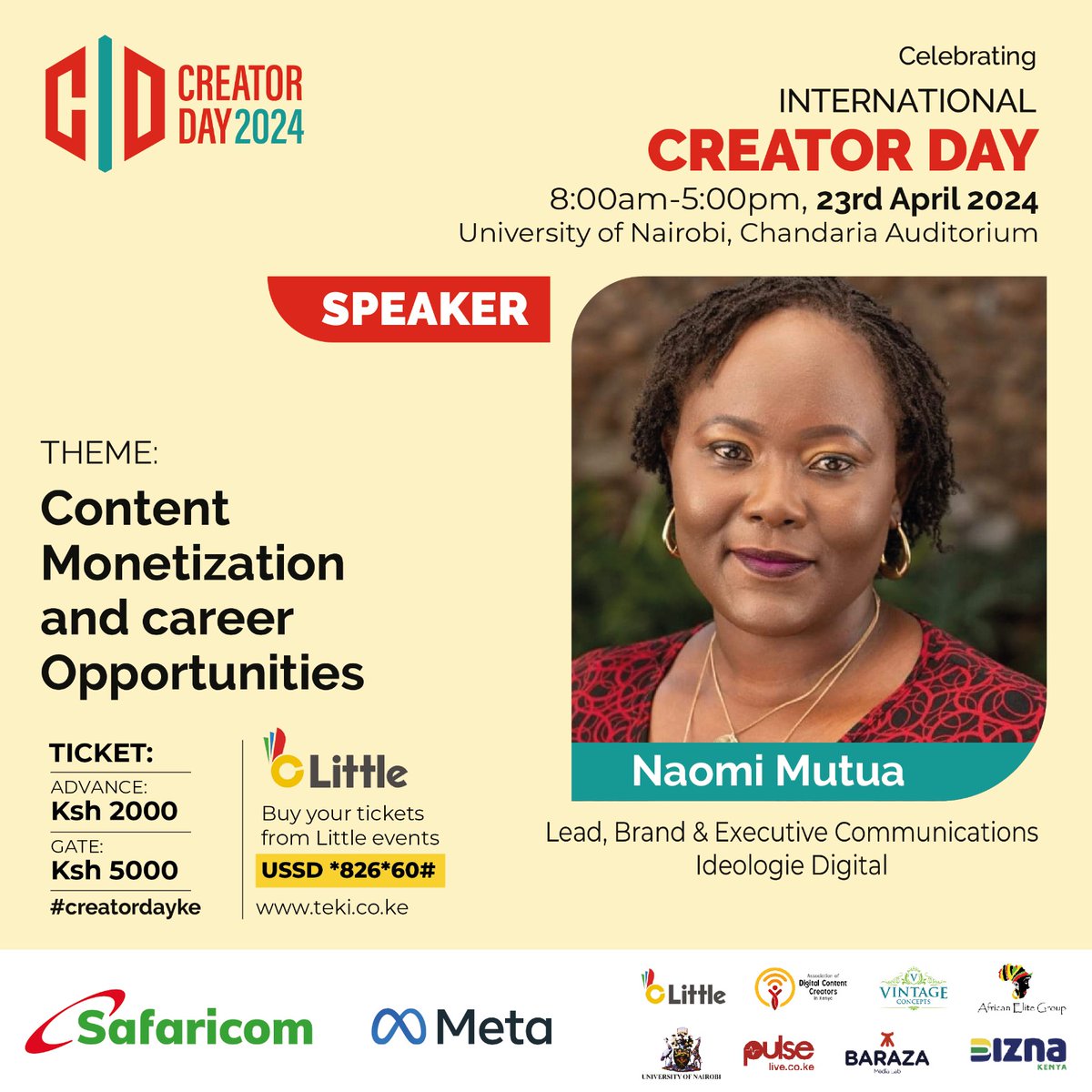 We are witnessing increasing use of AI imagery and other apps that support content creation. Do they enhance engagement? Learn more about generative AI from @AKenyanGirl on 23rd April @uonbi #CreatorDayKE @SafaricomPLC