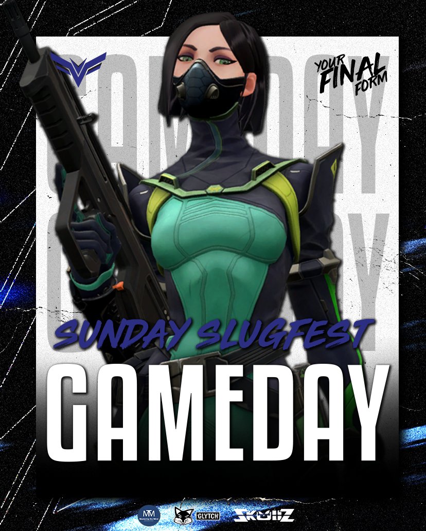 FinalFormEnt's tweet photo. The first of many Gamedays to come, let's make a debut๐
โฐ1 p.m.
๐นSunday Slugfest - Round 1
๐@EndearGG
๐ค@juice_valo
๐ค@k0rupt_val
๐ค@UncreativeVAL
๐ค@karizmafrfr
๐ค@VimsValorant
๐ค@madiifps
#YourFinalForm | #FinalFormVal https://t.co/bV1LiSymk6