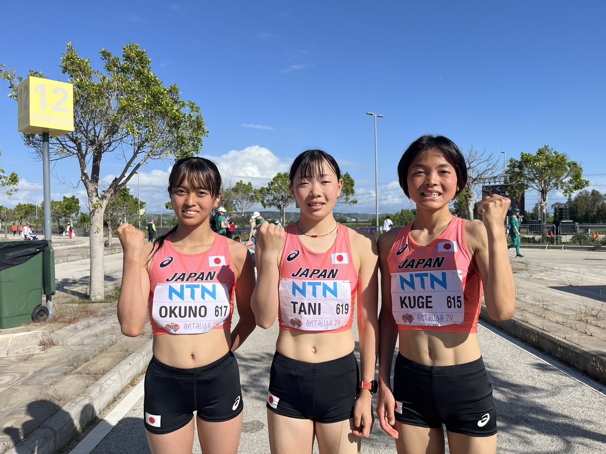 jaaf_official's tweet photo. /／
【#世界チーム競歩】
チームカメラ🇯🇵📸
\＼

◆U20 女子10km競歩
応援ありがとうございました🙌
13位 #奥野紗（浪速高等学校）46分32秒
15位 #久家すずか（金沢学院大学）46分41秒 
31位 #谷純花（金沢学院大学）49分24秒 

📺U-NEXTでライブ配信⚡
https://t.co/nacHNvJNhw

#世界チーム競歩 #声援を力に_挑戦のその先へ #Racewalking
https://t.co/WrMDcByzhu